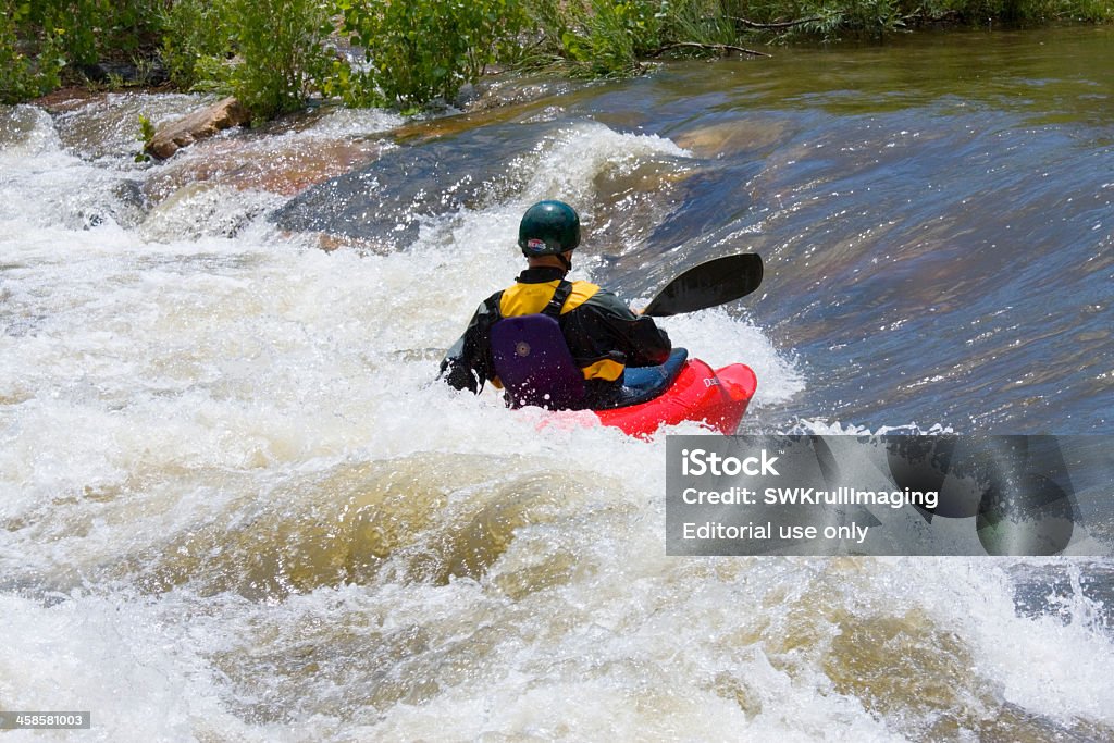 Действия по Вайтвотер парк Голден-Колорадо - Стоковые фото Clear Creek Canyon роялти-фри