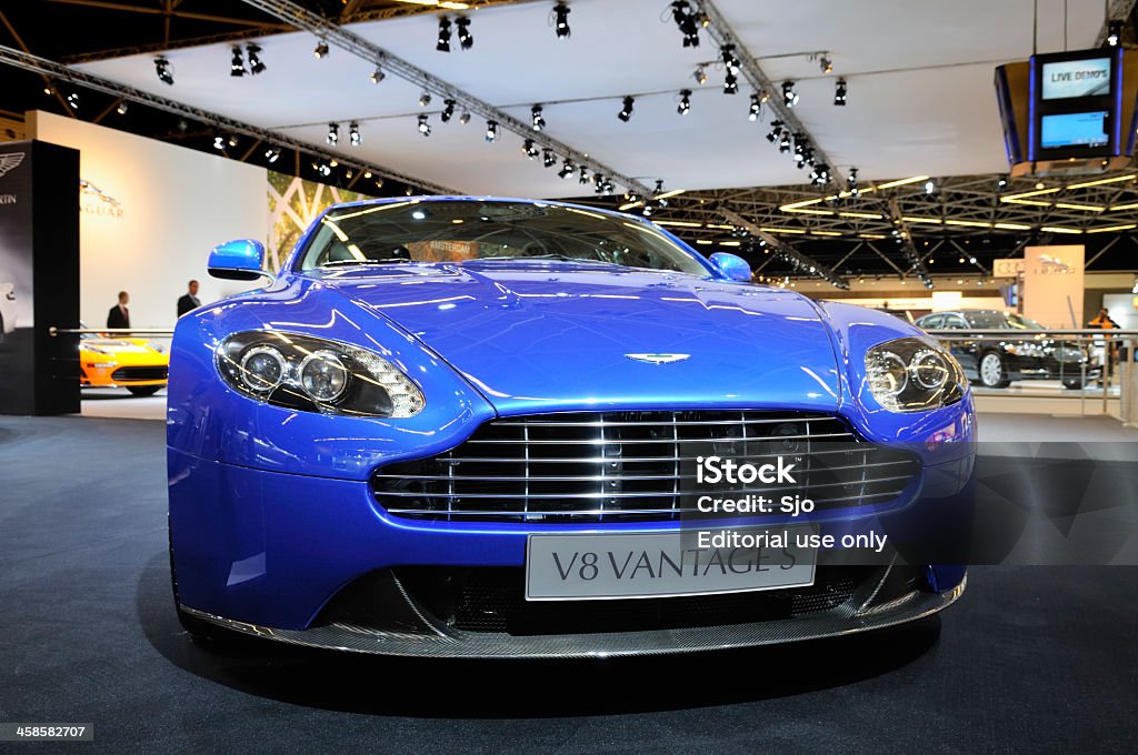 Aston Martin V8 Vantage Sport-Vorderansicht - Lizenzfrei Amsterdam Stock-Foto