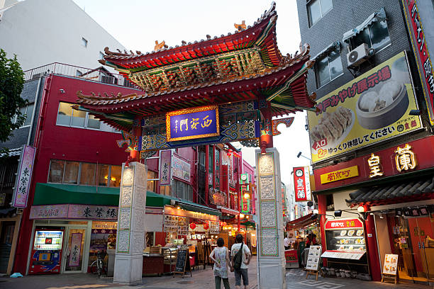 barrio chino de kobe (nankinmachi - chuo ward fotografías e imágenes de stock