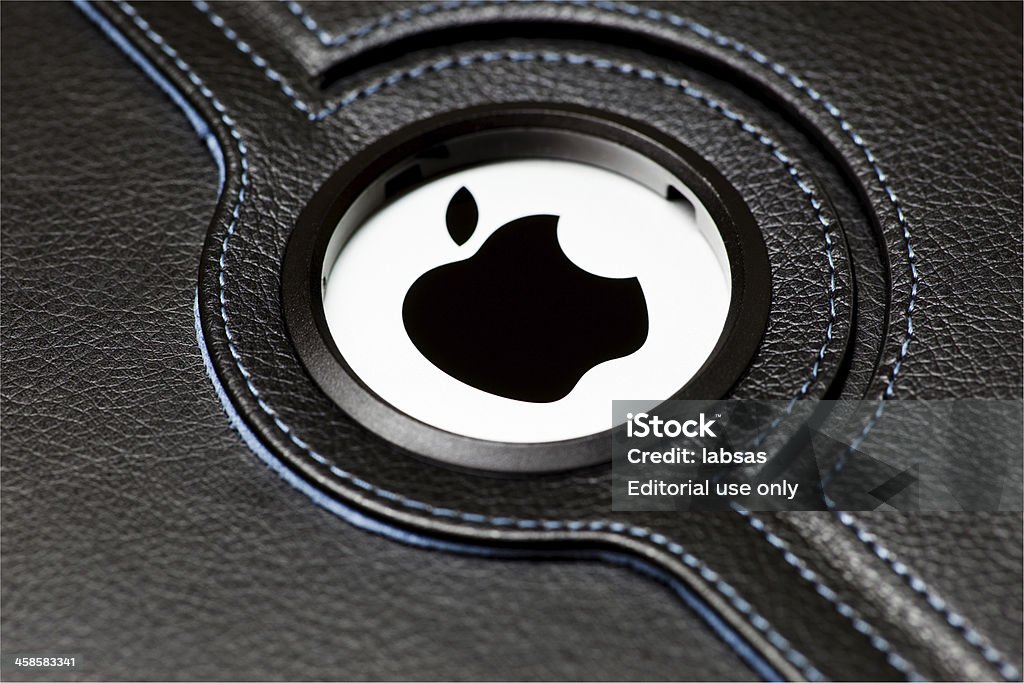 Логотип Apple, ipad из кожи. - Стоковые фото Кожаный материал роялти-фри