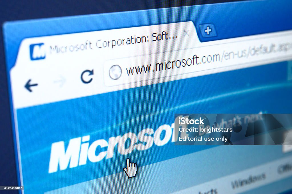 Microsoft ウェブページを browser (ブラウザ - インターネットのロイヤリティフリーストックフォト