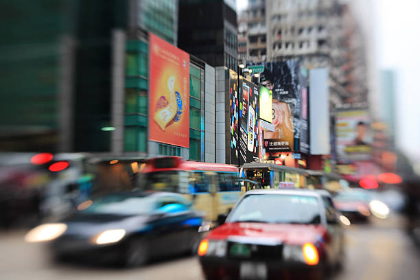 mong kok hong kong - lensbaby - fotografias e filmes do acervo