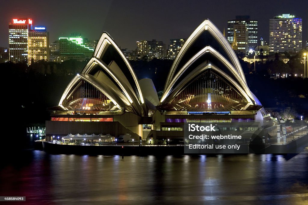 Sydney Opera House Sydney, Australia JAN 01 2000.The Sydney Opera House in Sydney Australia lights up. Architecture Stock Photo