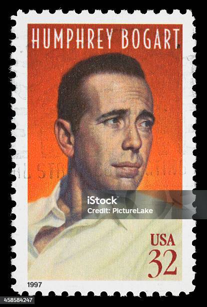 Usa Humphrey Bogart Postage Stamp Stock Photo - Download Image Now - Humphrey Bogart, Actor, Adult