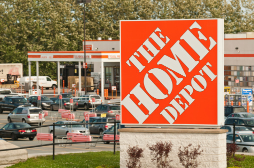 Dartmouth, Nova Scotia, Canada - July 16, 2011: Home Depot retail store located in Dartmouth Crossing retail park.  The Home Depot is an American retailer of home improvement, construction products and services. The Home Depot operates 2,248 big-box format stores across the United States, Canada, Mexico and China, with a 12-store chain.