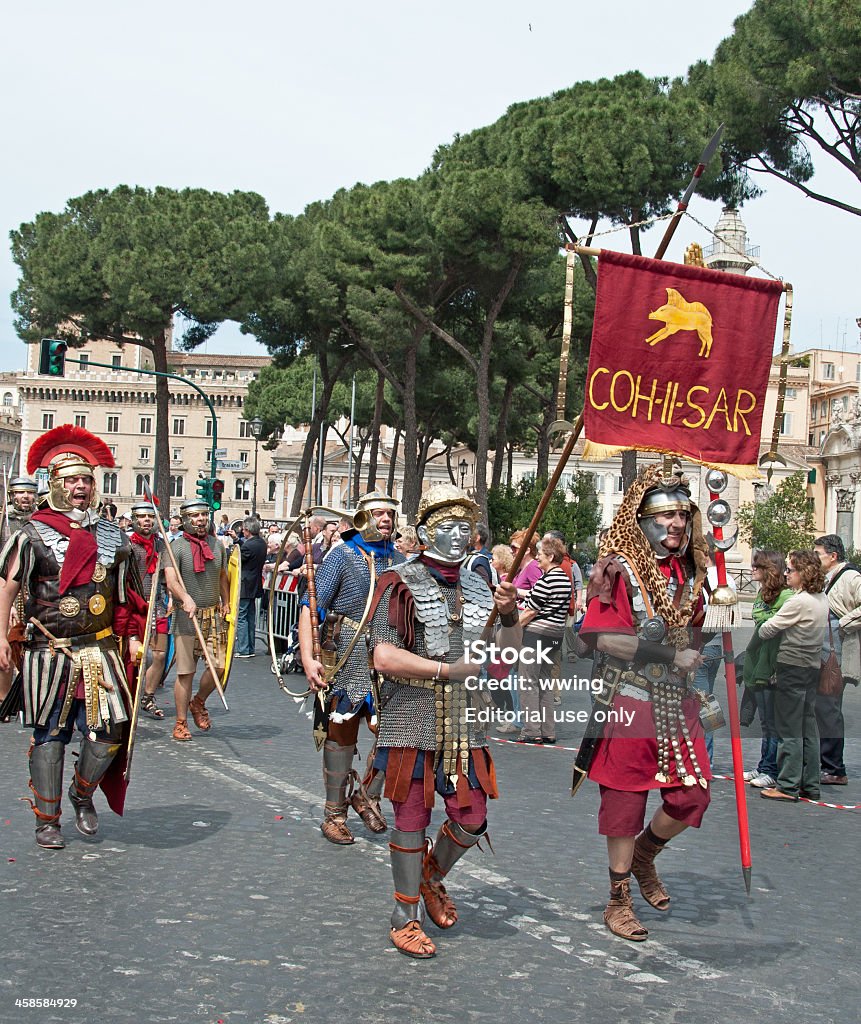 Desfile de soldados em Romano - Royalty-free Adulto Foto de stock