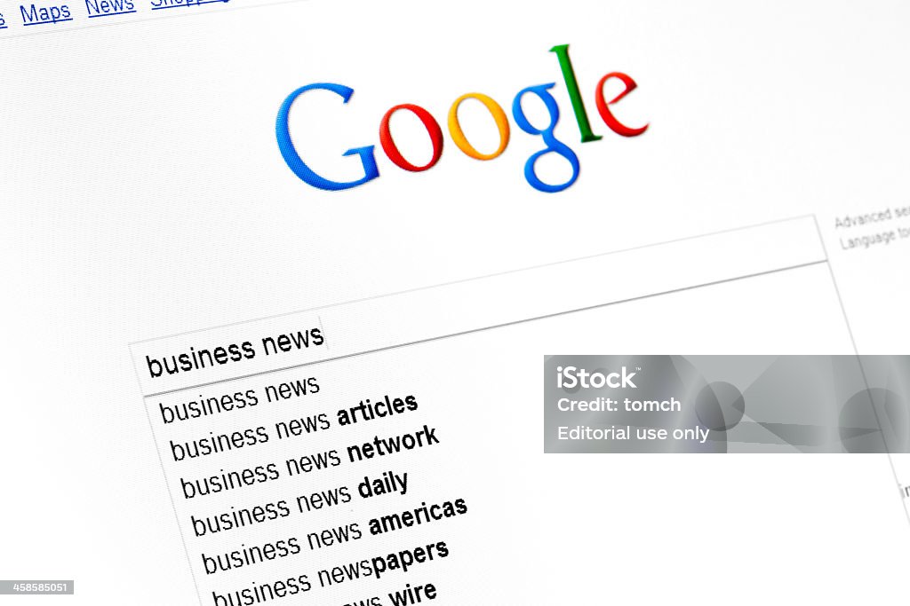 Google Главная страница на окно браузера - Стоковые фото Google - Brand-name роялти-фри
