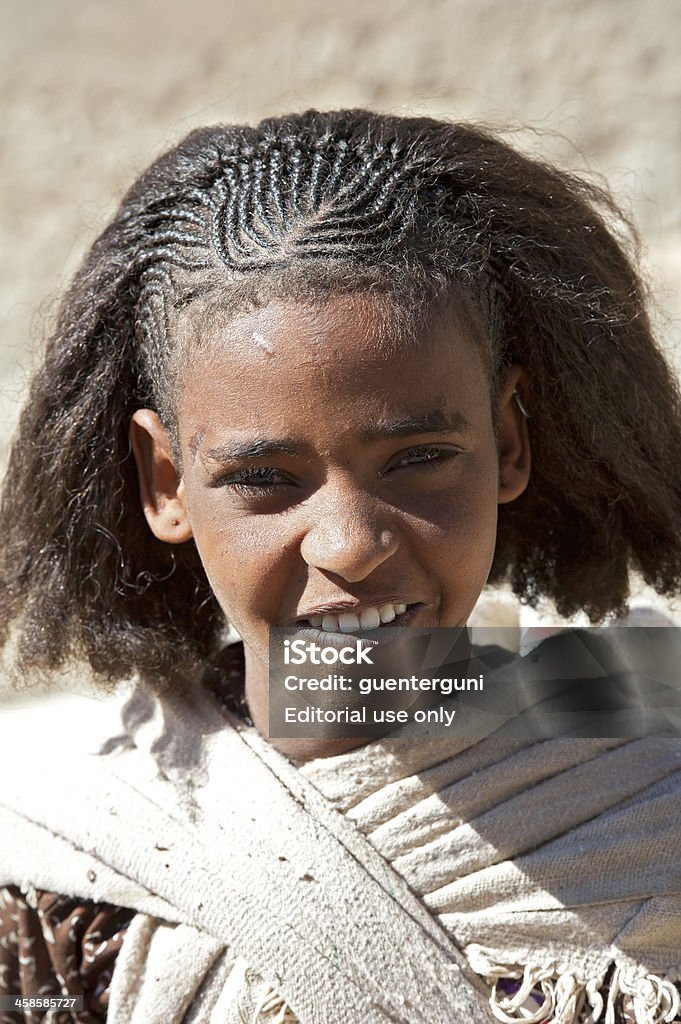 Young Afar Woman With Typical Hairstyle Danakil Desert Ethiopia Stock Photo  - Download Image Now - iStock