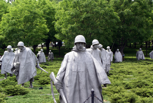 Washington D.C.- USA - May 22, 2009: Korean War Veterans National Memorial, Washington DC, National Mall