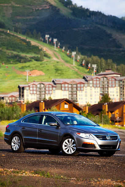 Park City, Utah, USA - July 11, 2011:  A 2012 Volkswagen CC is parked at a high mountain resort.