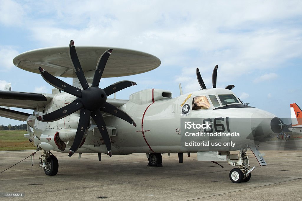 Blu Navy E-2C Hawkeye " - Foto stock royalty-free di Aeroplano