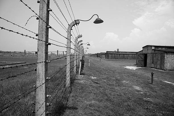 auschwitz campo di concentramento - auschwitz foto e immagini stock