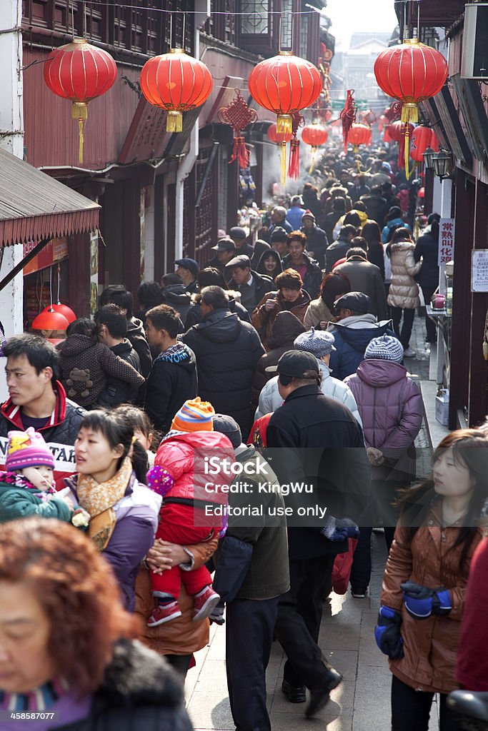 Qibao 앤시언트 마을 근처 Shanghai, China - 로열티 프리 골목 스톡 사진