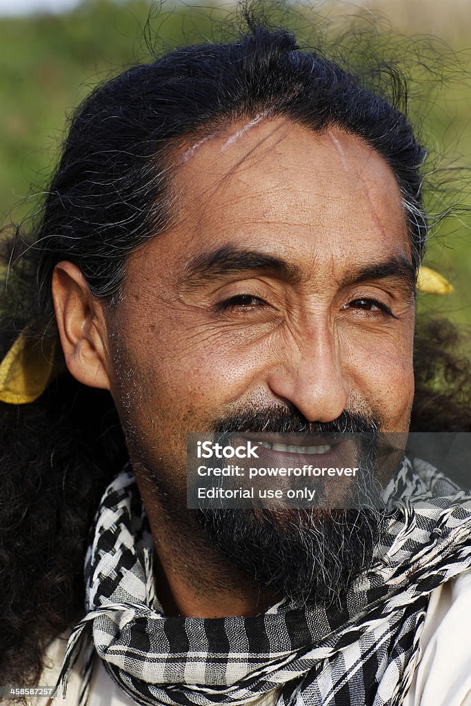 Native Rapanuian człowiek - Zbiór zdjęć royalty-free (Ameryka Południowa)