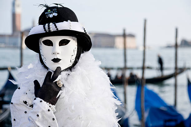 máscara de carnaval de veneza - venice italy flash - fotografias e filmes do acervo