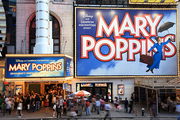 Mary Poppins, Times Square, New York City stock photo