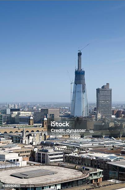 Londyn Skyline The Shard Wieżowiec W Budowie - zdjęcia stockowe i więcej obrazów Anglia - Anglia, Architektura, Bez ludzi