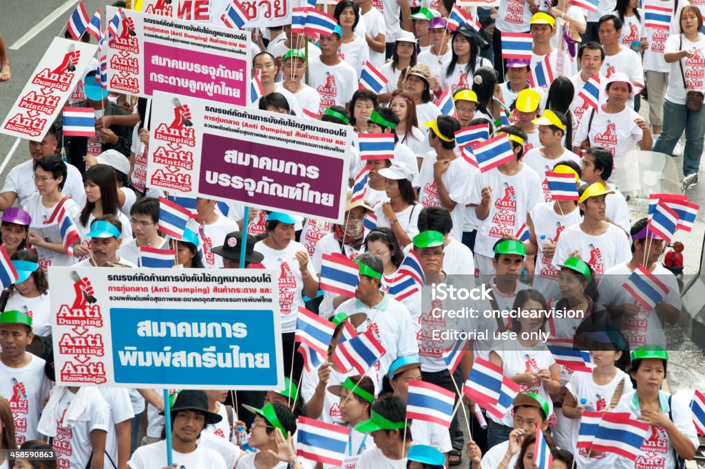 Bangkok protesta de marzo - Foto de stock de Aire libre libre de derechos