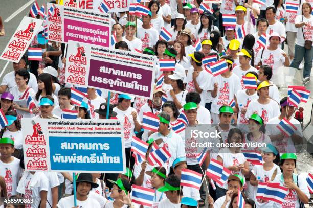 Banguecoque Protesto De Março - Fotografias de stock e mais imagens de Ao Ar Livre - Ao Ar Livre, Apoio, Asiático e indiano