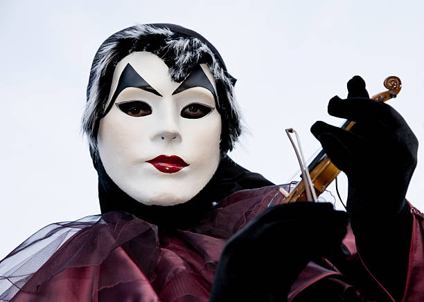 máscara de carnaval de venecia - venice italy flash fotografías e imágenes de stock