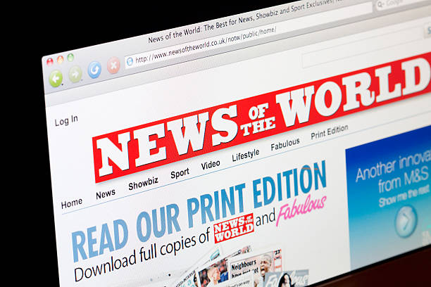 news of the world online edition - gossip shock newspaper headline newspaper zdjęcia i obrazy z banku zdjęć