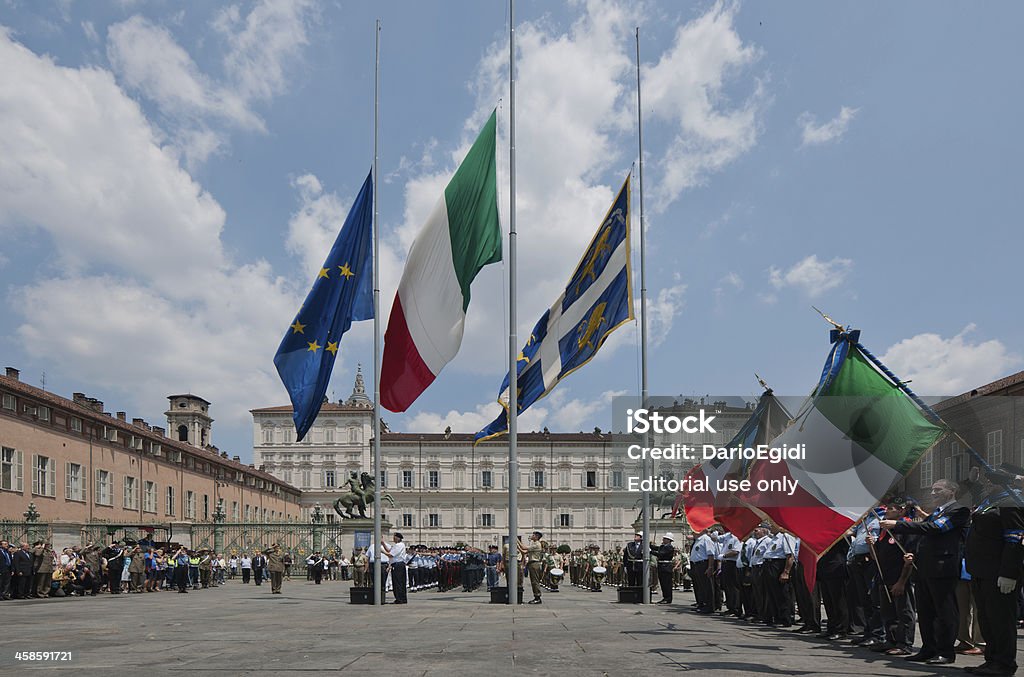 Evento Italia 150 - Foto stock royalty-free di Bandiera