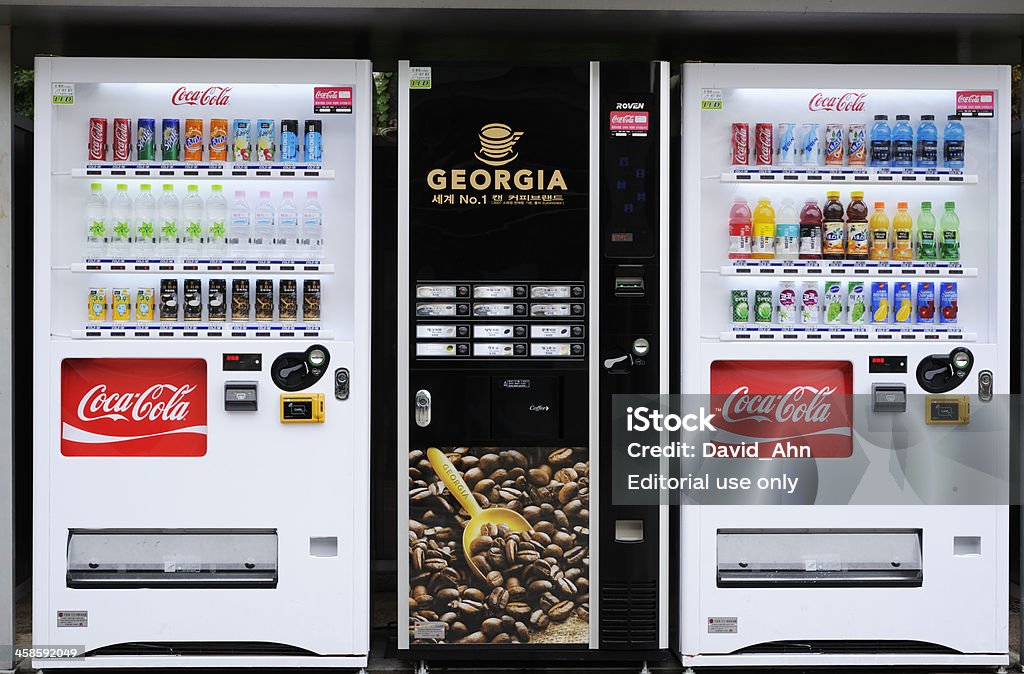 Vending Machines In Korea Stock Photo - Download Image Now - Vending