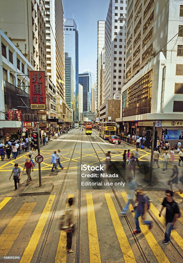 Rue animée de Hong Kong - Photo de Embouteillage libre de droits