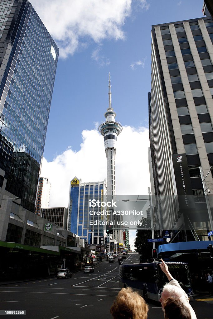 Sky Tower-Auckland, Nova Zelândia - Foto de stock de Auckland royalty-free