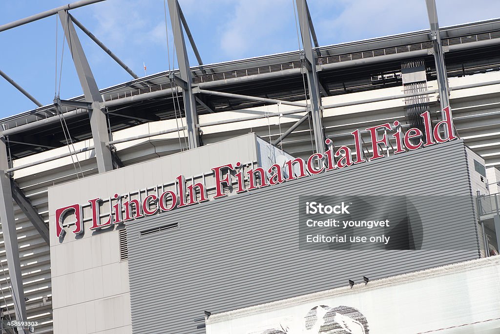 Lincoln Financial 필드 - 로열티 프리 링컨 파이낸셜 경기장 스톡 사진
