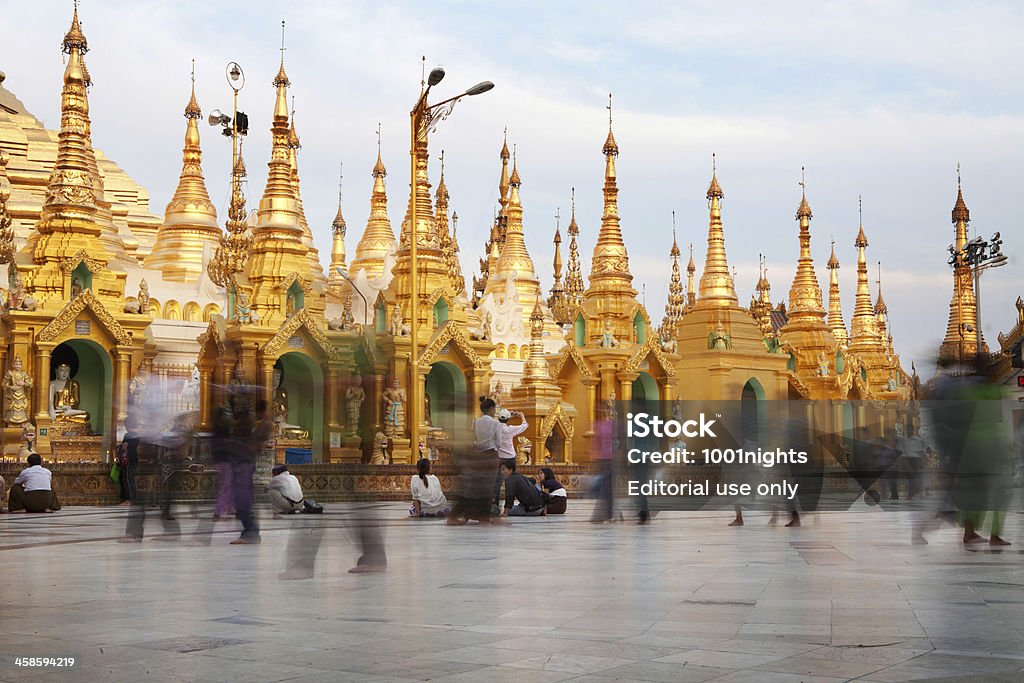Shwedagon-Pagode, Myanmar - Lizenzfrei Asiatische Kultur Stock-Foto