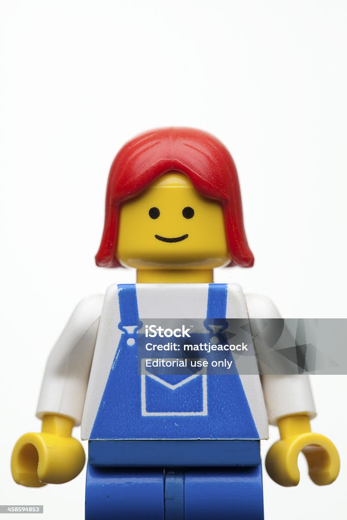 LEGO Figura primo piano - Foto stock royalty-free di Bianco