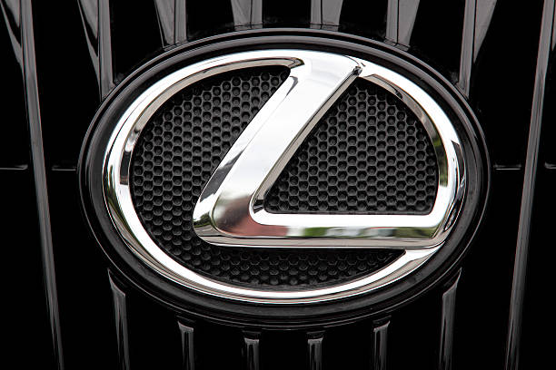 Lexus logo on a new RX 270 car grille stock photo