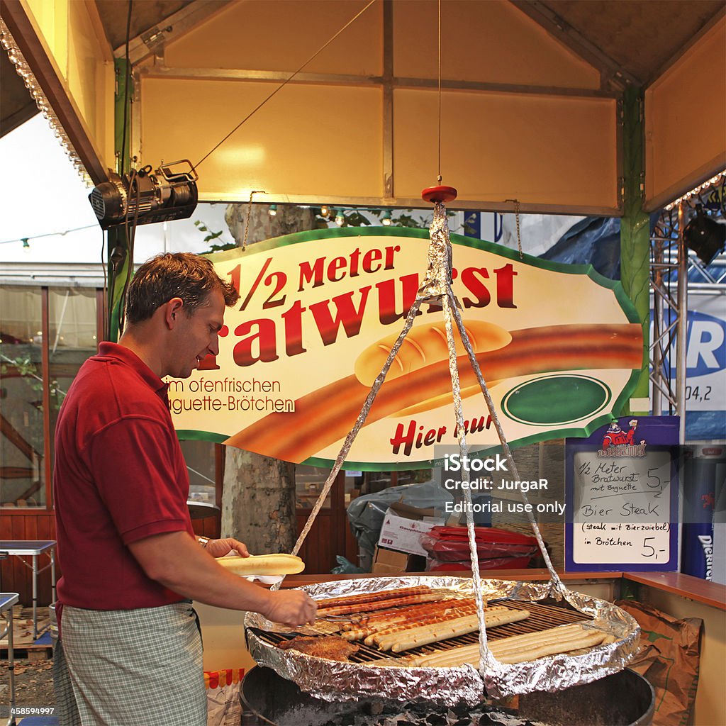 Bratwurst em Schueberfouer, Luxemburgo - Royalty-free Churrascada Foto de stock