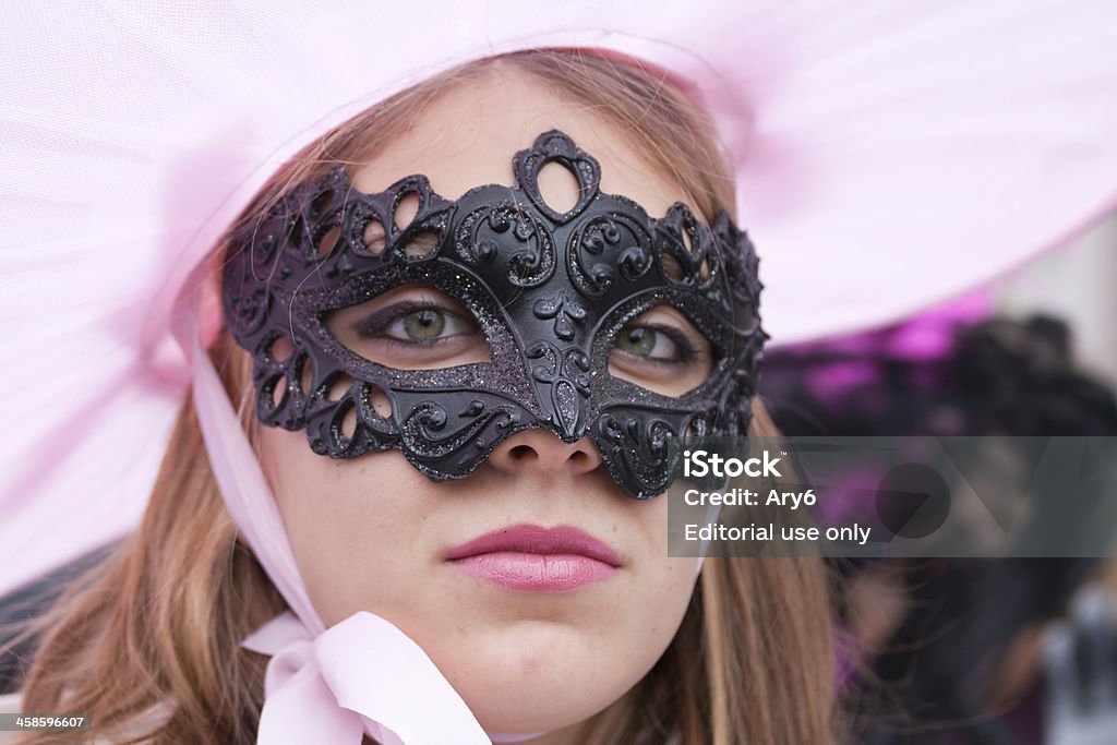 Carnevale di Venezia, donna con maschera, Italia 2011 - Foto stock royalty-free di Adulto