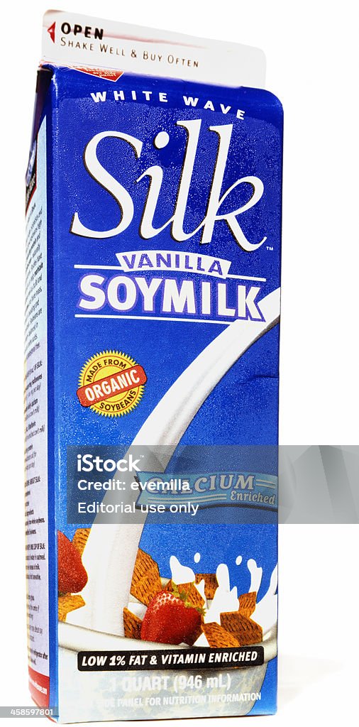 Vanille-Soja Milch aus - Lizenzfrei Blau Stock-Foto