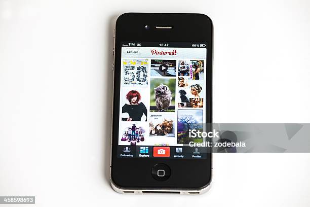 Pinterest 애플리케이션 Iphone 4 Pinterest에 대한 스톡 사진 및 기타 이미지 - Pinterest, . com, 4