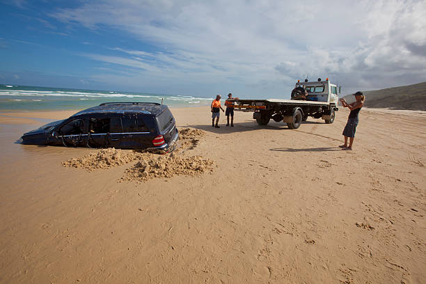 In Brazil, people usually go on a ride on buggies during the vacations at the beach.
