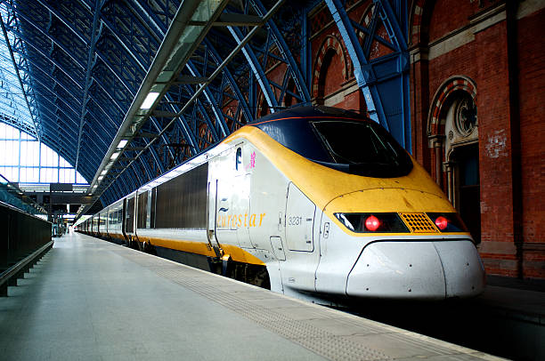 Eurostar train London, England - May 18, 2011: One Eurostar train waiting at the platfrom Eurostar stock pictures, royalty-free photos & images