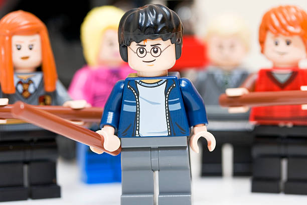 harry potter minifigures - harry potter kunstwerkname stock-fotos und bilder