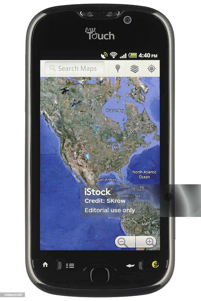 Google Maps su Android - Foto stock royalty-free di 4G