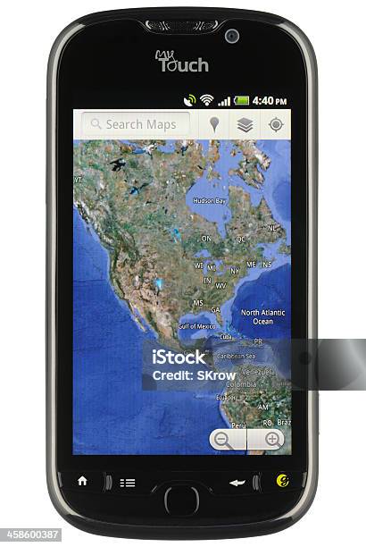 Google Maps Su Android - Fotografie stock e altre immagini di 4G - 4G, America del Nord, Android - Marchio depositato
