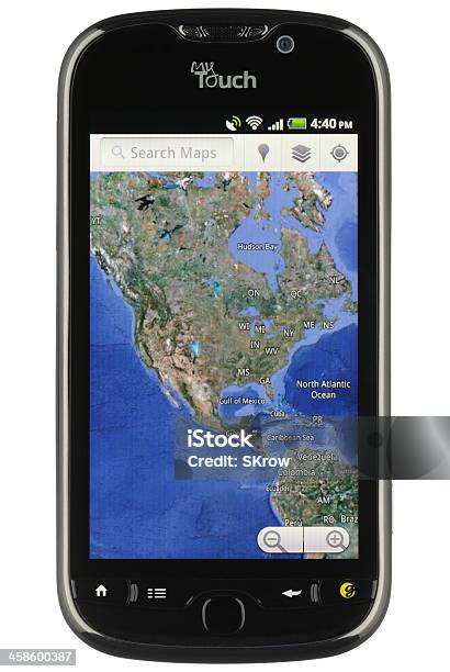 Google Maps Na Urządzeniach Z Androidem - zdjęcia stockowe i więcej obrazów 4G - 4G, Ameryka Północna, Android