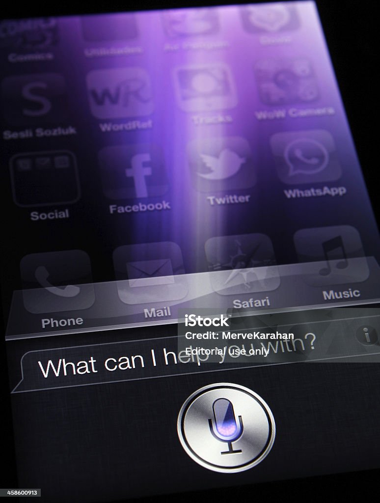 Apple iPhone 4S Siri - Стоковые фото Apple Computers роялти-фри