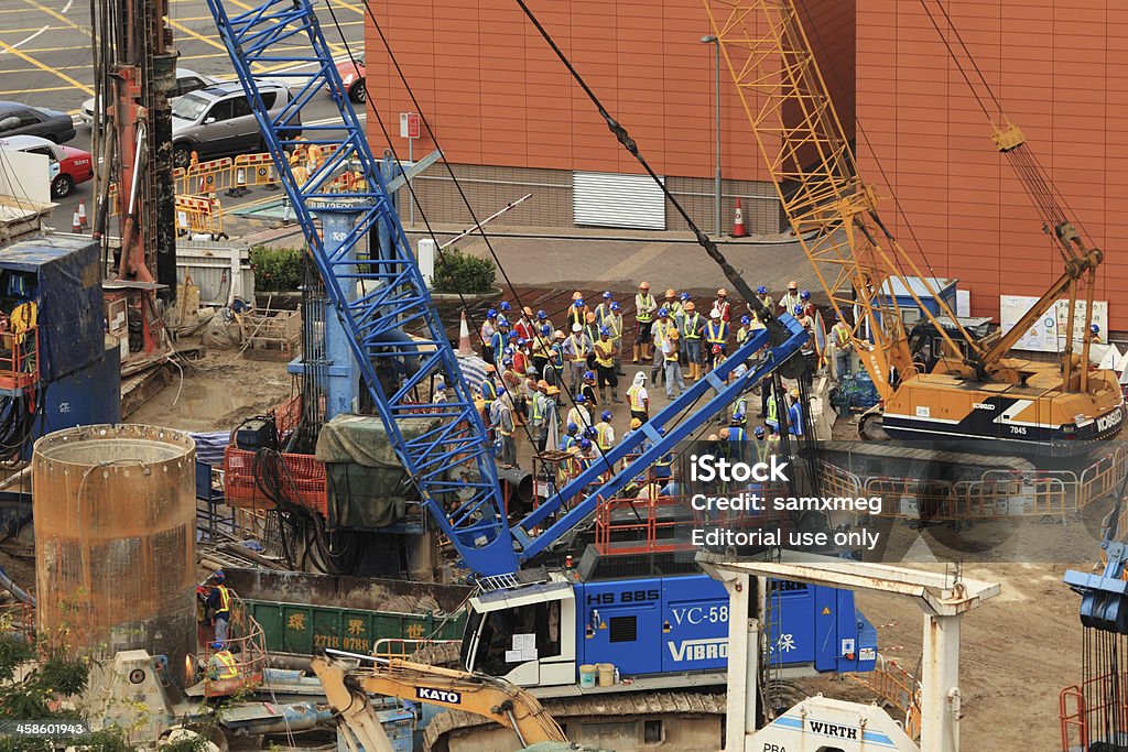 Cantiere di costruzione a Hong Kong - Foto stock royalty-free di Affari