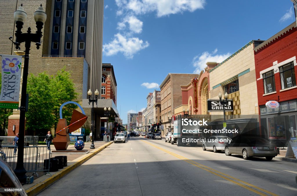 Gay Street em Knoxville, Tennessee, EUA. - Royalty-free Knoxville Foto de stock