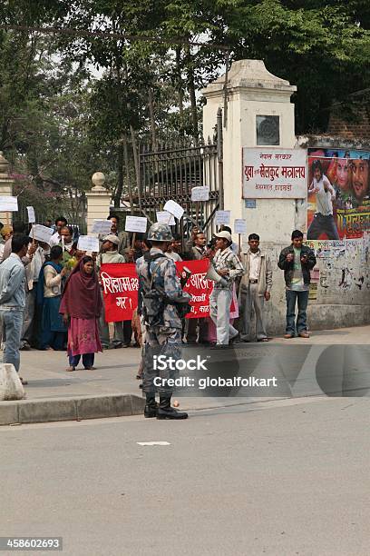 Ulica Protest Katmandu Nepal - zdjęcia stockowe i więcej obrazów 2000-2009 - 2000-2009, Azja, Azjaci