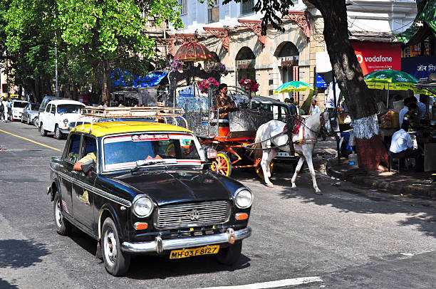 Mumbai, India - February 25, 2019: View on street with Elphinstone College