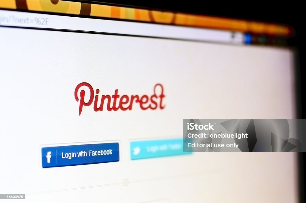 Pinterest ウェブのホームページ - ピンタレストのロイヤリティフリーストックフォト