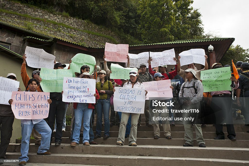 Machu Picchu protestations - Photo de Manifestation libre de droits